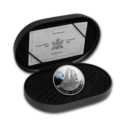 2000 $20 Silver Proof Transportation 2000 – The Bluenose - Click Image to Close